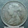 Victoria British Bronze "Bun Head" Half Penny (Obverse)