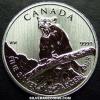 Elizabeth II Canadian 5 Dollars 1 Ounce Silver (Cougar) (Reverse)