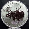 Elizabeth II Canadian 5 Dollars 1 Ounce Silver (Moose) (Reverse)
