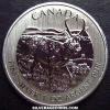 Elizabeth II Canadian 5 Dollars 1 Ounce Silver (Antelope) (Reverse)