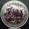 Elizabeth II Canadian 5 Dollars 1 Ounce Silver (Bison) (Reverse)