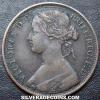 Victoria British Bronze "Bun Head" Penny (1st type) (Obverse)