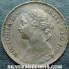 Victoria British Bronze "Bun Head" Farthing (Obverse)