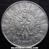 Polish Silver 10 Zlotych (Jozef Pilsudski) (Obverse)