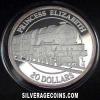 Elizabeth II Turks and Caicos 20 Crowns Silver (Locomotive) (Reverse)