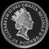 Elizabeth II 25 Pounds 1/4 Ounce Gold Britannia (Silver alloy) (Obverse)