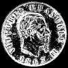 Victor Emmanuel II Italian Silver 2 Lire (Obverse)