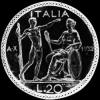 Victor Emmanuel III Italian Silver 20 Lire (Reverse)