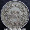 200 Reis de Plata Portugueses de Carlos I (Reverso)