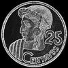 Guatemalan Silver 25 Centavos (Reverse)