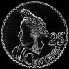Guatemalan Silver 25 Centavos (Reverse)