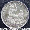 Peruvian Silver Half Dinero (Reverse)