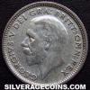 George V British Silver Sixpence (Obverse)