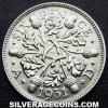 George V British Silver "Oak Reverse" Sixpence (Reverse)