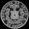 Chilean Silver 20 Centavos (.835) (Reverse)
