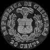 Chilean Silver 20 Centavos (.500) (Reverse)
