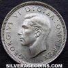 George VI British Silver Sixpence (Obverse)