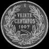Chilean Silver 20 Centavos (.500) (Reverse)