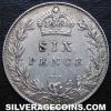 Edward VII British Silver Sixpence (Reverse)