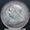 Victoria British Silver "Widow Head" Shilling (Obverse)