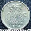 Olav V Norwegian 10 Øre (Reverse)