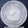 Costa Rican Silver 50 Centimos (Counterstamp type VIII) (Obverse)