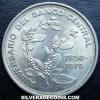 Costa Rican 5 Colones (Central Bank Anniversary) (Reverse)