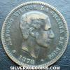 Alfonso XII Spanish Bronze 5 Cents (Obverse)