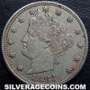 United States "Liberty Head Nickel" 5 Cents (no CENTS) (Obverse)