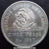Mexican Silver 5 Pesos (Railroad) (Obverse)