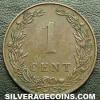 Wilhelmina I Dutch Bronze Cent (Reverse)