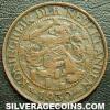 Wilhelmina I Dutch Bronze Cent (Obverse)