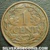 Wilhelmina I Dutch Bronze Cent (Reverse)