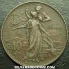 Vittorio Emanuele III Italian Bronze 10 Centesimi (Anniversary of Kingdom) (Reverse)