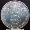 Portuguese Silver 5 Euros (Convent of Christ) (Obverse)