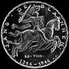 20 Francos de Plata Luxemburgueses de Carlota I (Juan el ciego) (Reverso)