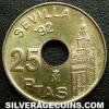 Juan Carlos I Spanish 25 Pesetas ('92 Expo: Giralda) (Reverse)