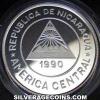 Nicaraguan Silver 10000 Cordobas (Italy 1990) (Obverse)