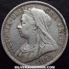 Victoria British Silver "Widow Head" Half Crown (Obverse)