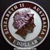 Elizabeth II Australian Dollar 1 Ounce Silver Kookaburra (Obverse)