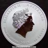 Elizabeth II Australian 50 Cents 1/2 Ounce Silver (Lunar II: Snake) (Obverse)