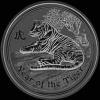 50 Céntimos Australianos de 1/2 Onza de Plata de Isabel II (Lunar II: Tigre) (Reverso)