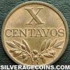 Portuguese Bronze 10 Centavos (Reverse)