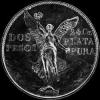 2 Pesos de Plata Mexicanos (Centenario de la Independencia) (Reverso)