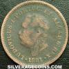 Luis I Portuguese India Eighth Tanga (Obverse)