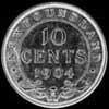 10 Céntimos de Plata de Terranova de Eduardo VII (Reverso)