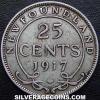 George V Newfoundland Silver 25 Cents (Reverse)