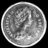 Céntimo de Bronce Canadiense de Isabel II (Anverso)
