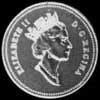 Céntimo de Bronce Canadiense de Isabel II (Anverso)
