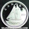 Elizabeth II Canadian Silver 10 Cents (Reverse)